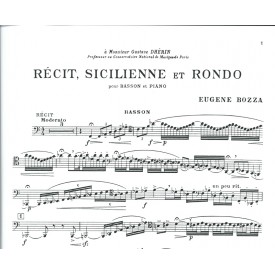 Bozza: Récit, sicilienne et rondo para fagot y piano