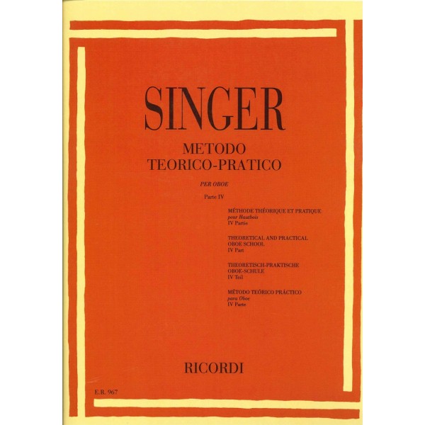 Singer: Metodo teorico-practico vol.4 per oboe