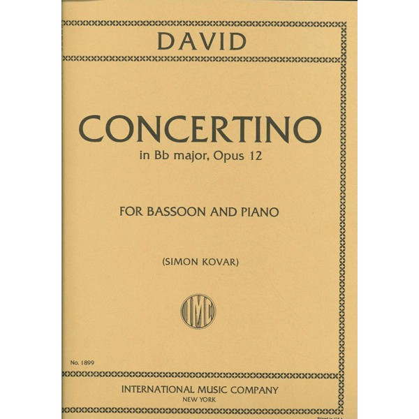 David: Concertino in Bb major, Opus 12 for Bassoon and Piano