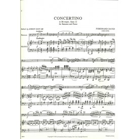 David: Concertino in Bb major, Opus 12 for Bassoon and Piano