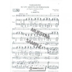 Nussio, Otmar (1902-1990): Variations on an Arietta by Pergolesi for bassoon and piano (1953)