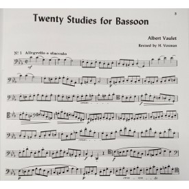 Vaulet, Albert: Twenty Studies for Bassoon