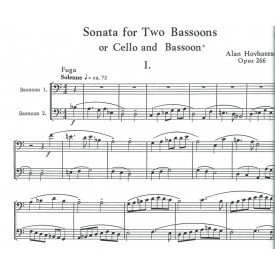 Hovhaness: Sonata for Two Bassoons (or Bassoon and Violoncello) Op. 266