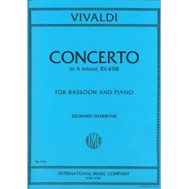 Vivaldi: Concerto in A minor RV 498 edición fagot y piano
