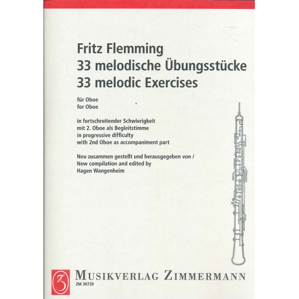 Flemming: 33 melodic Exercises for Oboe