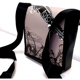 Bolso para accesorios con imágen de clarinete