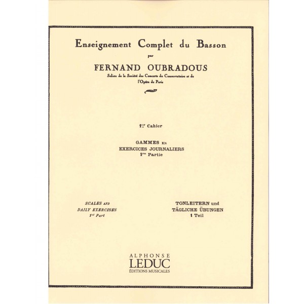 Oubradous: Gammes et Exercices journaliers 1re Parte