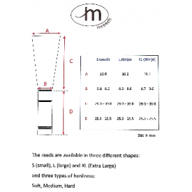 Pack 5 cañas fagot profesionales MReeds