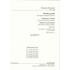 Devienne: Sonate g-moll für Fagott und Basso continuo Opus 24,5