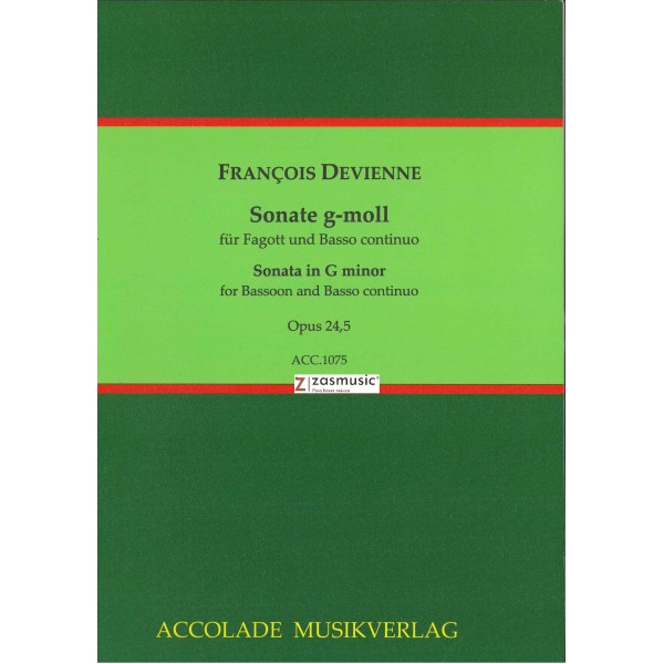 Devienne: Sonate g-moll für Fagott und Basso continuo Opus 24,5