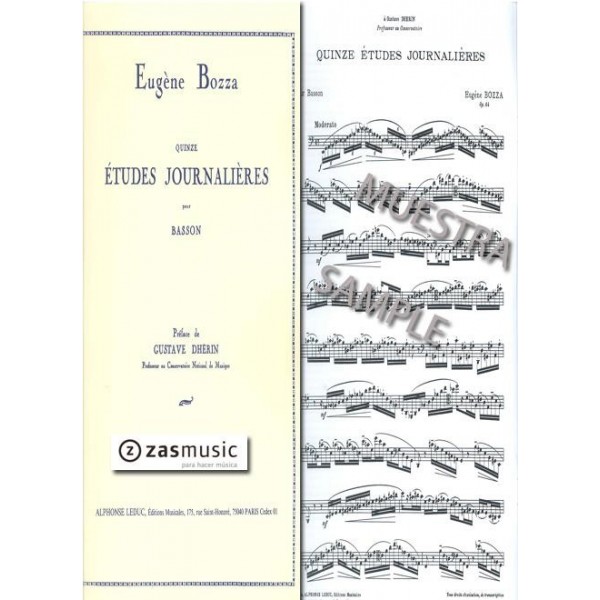 Bozza: Quinze études journalières para fagot Op. 64