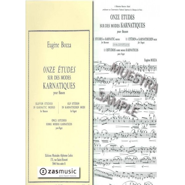 Bozza: Eleven Studies in Karnatic Modes para fagot