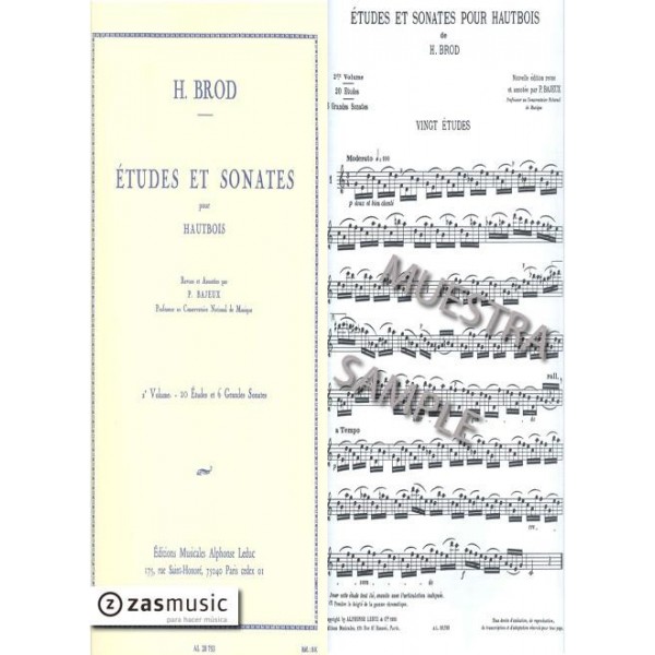 Brod: Études pour hautbois