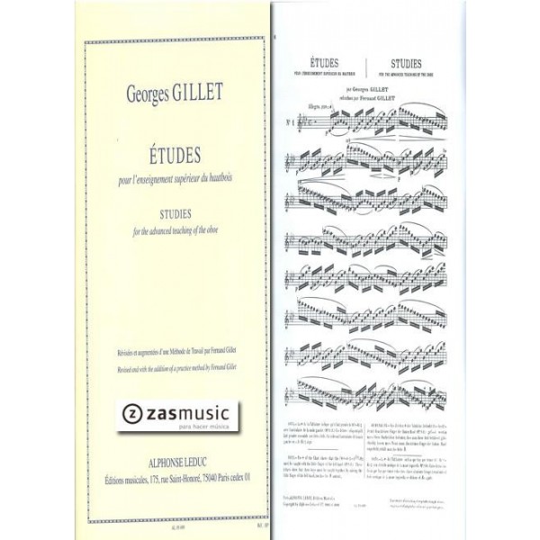 Gillet, Georges: Études pour l´enseignement supérieur du Hautbois