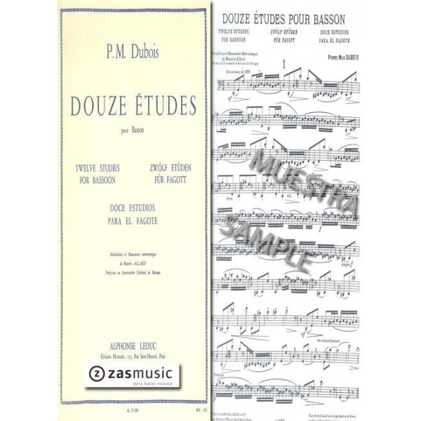 Dubois: Douze études para fagot.