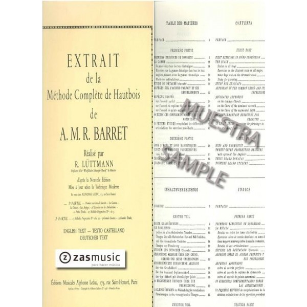 Lüttmann: Extrait de la méthode complète Vol.2 de A.M.R. Barret