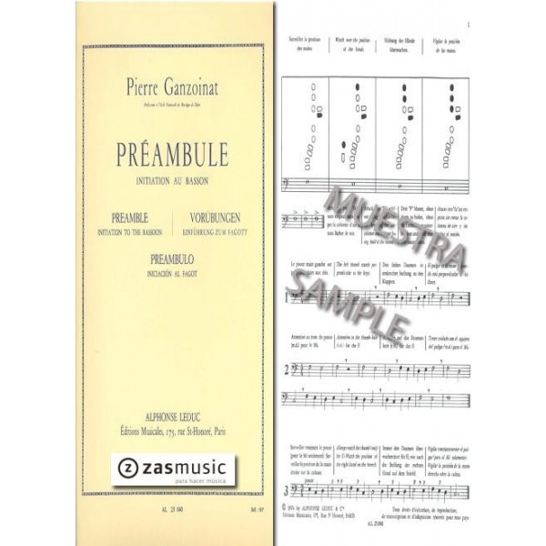 Ganzoinat: Preámbulo, iniciación al Fagot