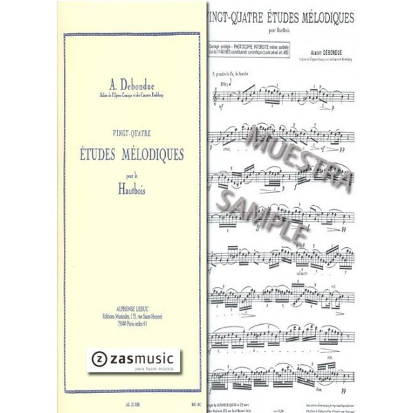 Debondue, A.: Vingt - Quatre Études Mélodiques pour le Hautbois
