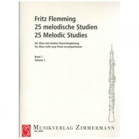 Flemming, Fritz: 25 melodische studien for oboe vol. 1