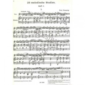 Flemming, Fritz: 25 melodische studien for oboe vol. 1