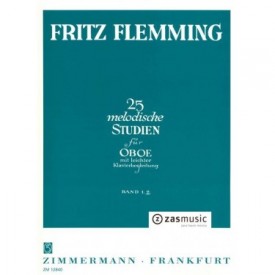 Flemming, Fritz: 25 melodische studien for oboe vol. 2