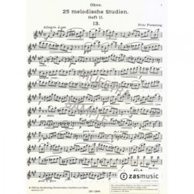 Flemming, Fritz: 25 melodische studien for oboe vol. 2