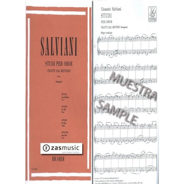 Salviani, Clemente, Studi per oboe vol. I.