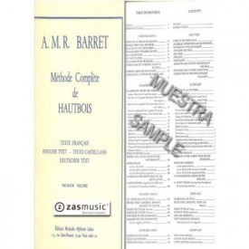 Barret: Méthode Complète de Hautbois Vol. 1