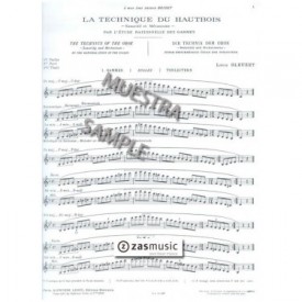 Bleuzet, Louis: La Technique du hautbois. Vol 1. Gammes - Mecanisme - Sonorite - Articulations - Trilles