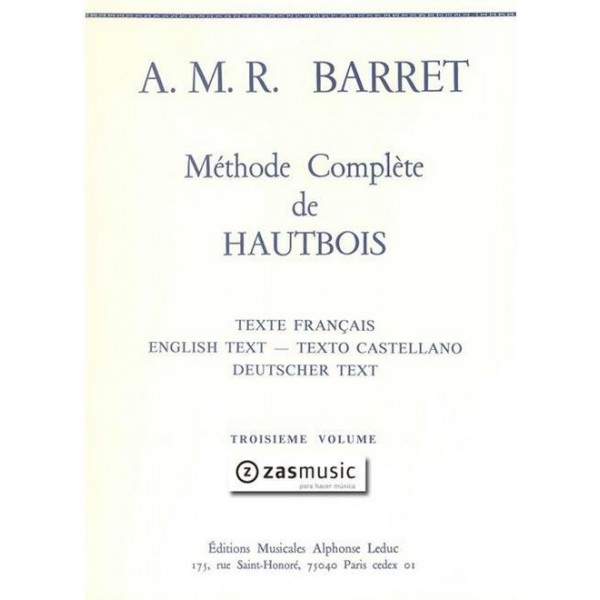 Barret, A.M.R.: Méthodes complète (Vol 3)