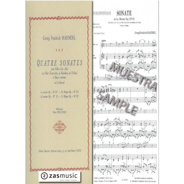 Handel: Quatre sonates op. 1 n 7, 4, 2, 11.