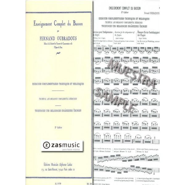 Oubradous: Technical and melodious complemental exercises