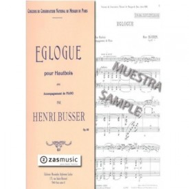 Busser, H.: Eglogue op. 63 pour hautbois avec accompagnement de piano