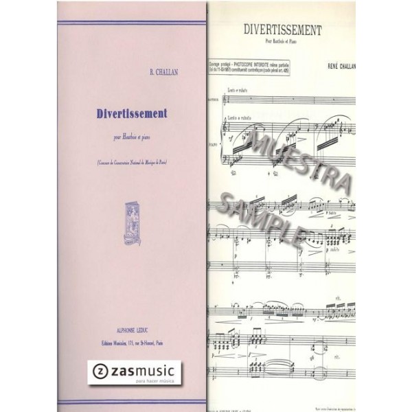 Challan, René: Divertissement pour hautbois el piano