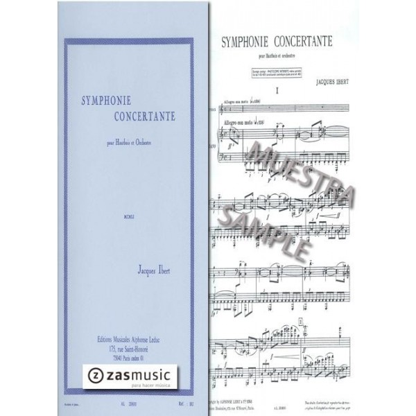 Ibert: Symphonie concertante pour Hautbois et Orchestre