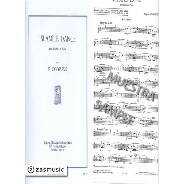 Goossens, E.: Islamite Dance Pour Hauboist et piano