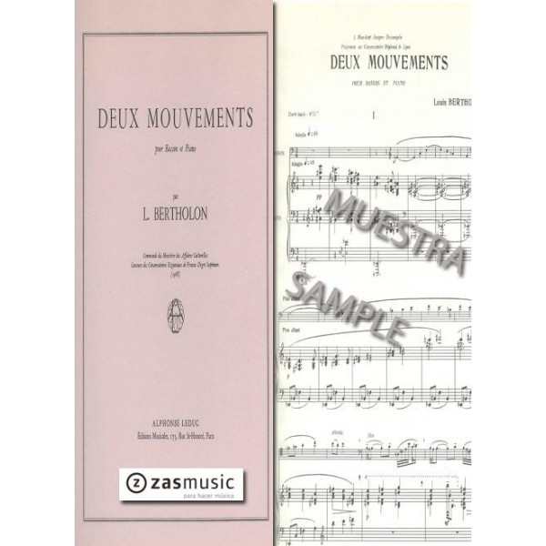 Bertholon: Deux Mouvements para fagot y piano