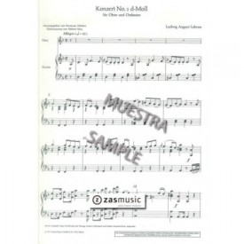 Lebrun,  Konzert nr. 1 d-moll for oboe and orchestra (Piano Reduction)