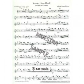 Lebrun,  Konzert nr. 1 d-moll for oboe and orchestra (Piano Reduction)