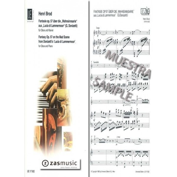 Brod: Fantasy op. 57 on the Mad Scene from Donizetti´s `Lucia di Lammermoor´