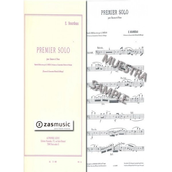 Bourdeau: Premier solo para fagot y piano