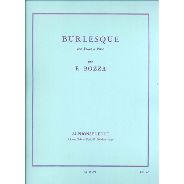 Bozza: Burlesque para fagot y piano