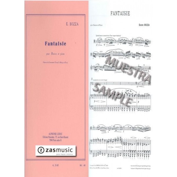 Bozza: Fantaisie para fagot y piano