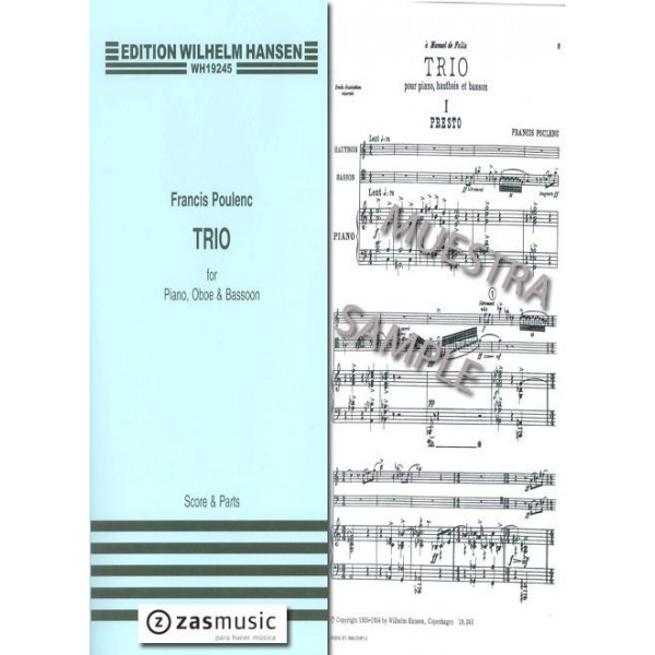 Poulenc: Trio pour Oboe, Bassoon and Piano