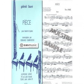 Fauré: Pièce para fagot y piano