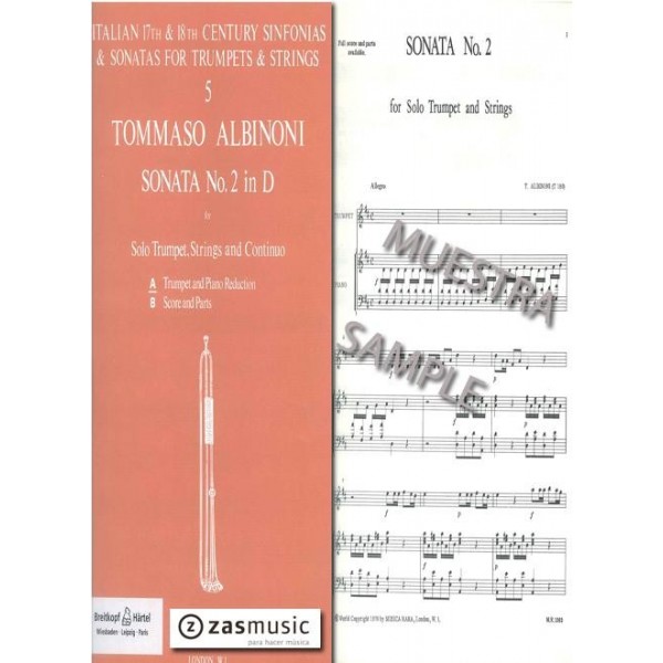 Albinoni: Sonata No.2 for solo de trompeta y cuerdas