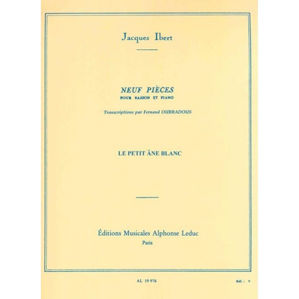 Ibert: Le petit ânne blanc para fagot y piano