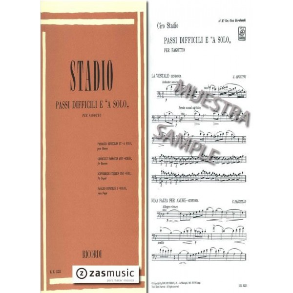 Stadio: pasajes difíciles y solos para fagot