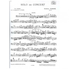 Pierné: Solo de concert Op. 35 para fagot y acompañamiento de piano