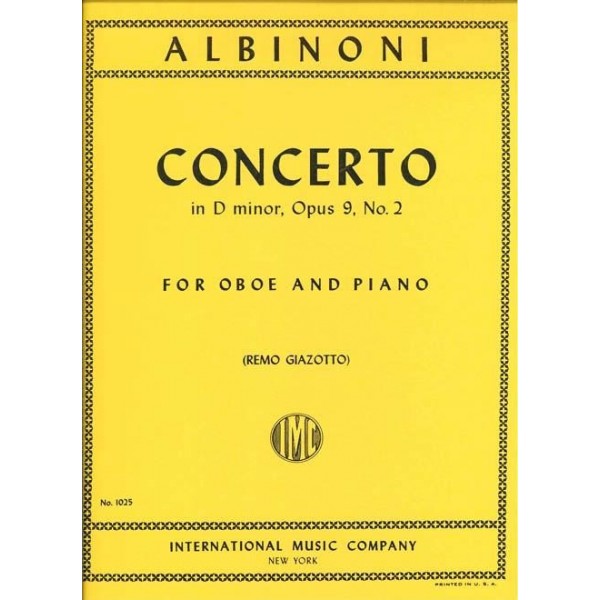 Albinoni: Concerto in D minor op. 9 n 2